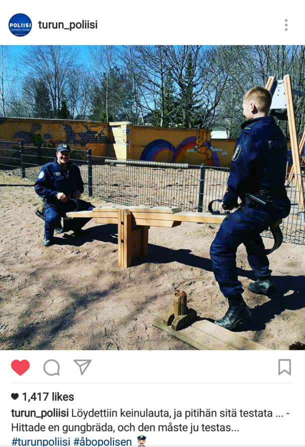 Finnish police at work
