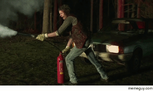 Flamethrower VS Fire Extinguisher
