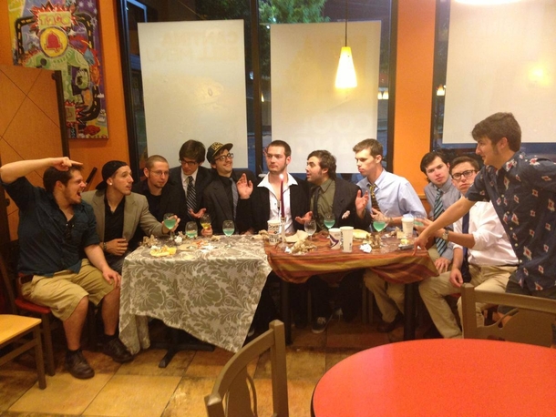 For my bachelor party we had the last supper at Taco Bell