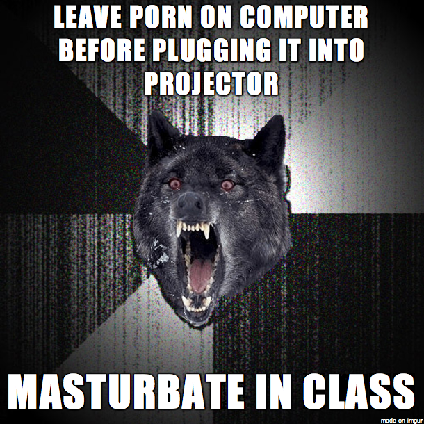 Forget to close porn before plugging it in to projector