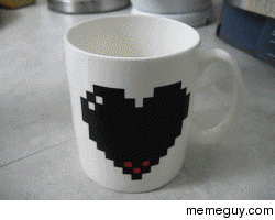 Found this pixelated heart mug at a garage sale