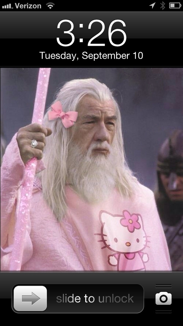 Gandalf the pink encourages me through my daily adventures