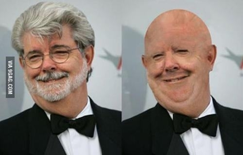 George Lucas with no hair