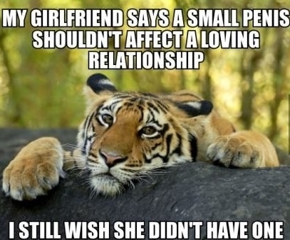 GF says small penis shouldnt affect our relationship