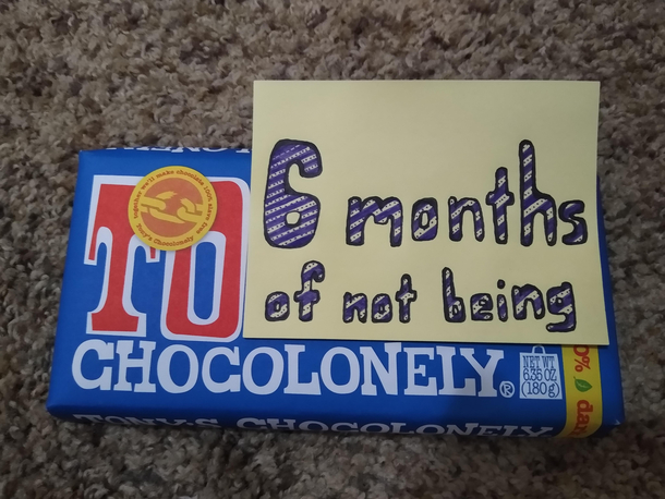 Girlfriend and I celebrate  months this week thought this was clever