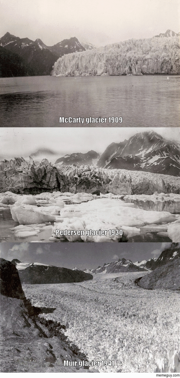 Glaciers before and after