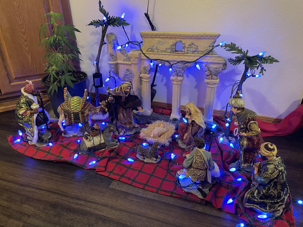 Grandmas Christmas Nativity scene