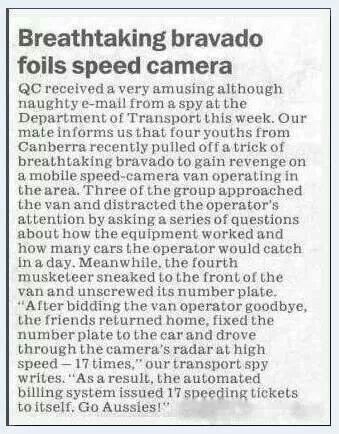 Handling speed cameras the Aussie way