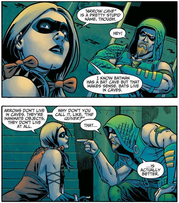 Harley Quinn  Green Arrow  Comedy Gold x-post from rComicBookPorn