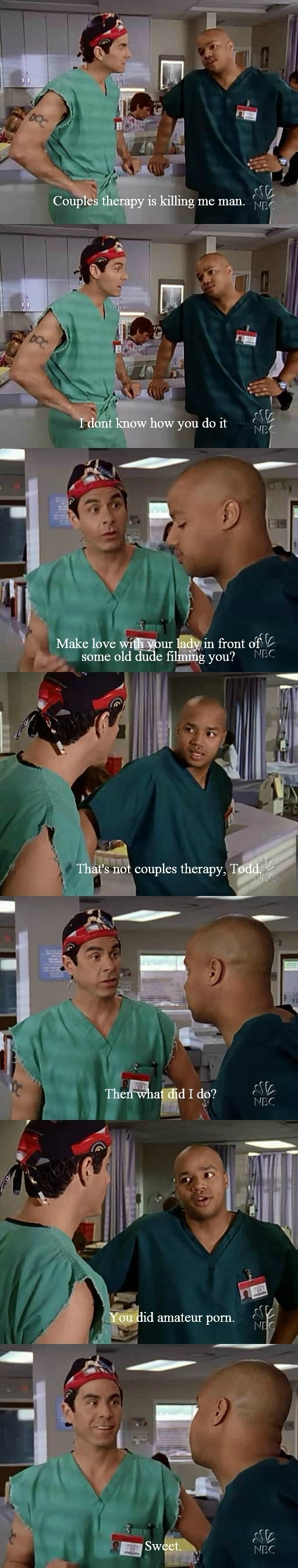 Here is some Scrubs to start out day with