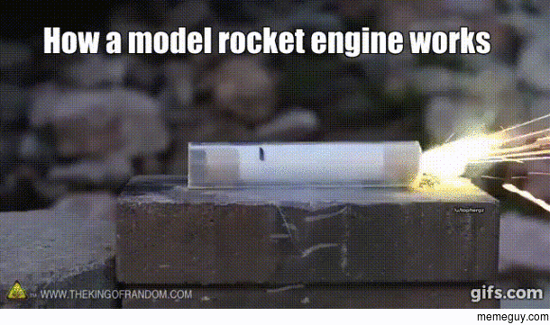 How a model rocket engine works