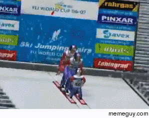 How Americans Ski Jump According To Japanese Game