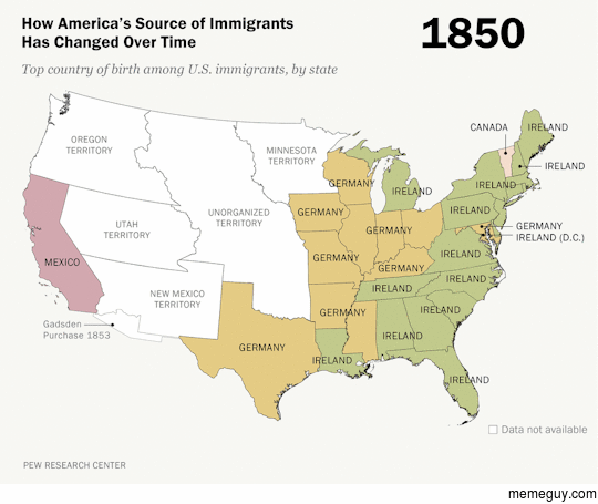 How Americas source of immigrants has changed