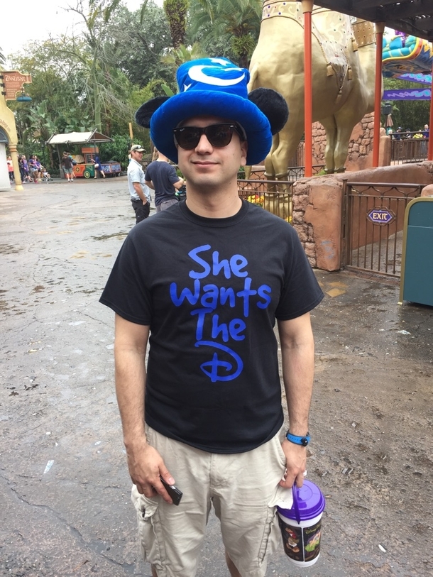 Husband loves the new shirt I got him for our Disney trip