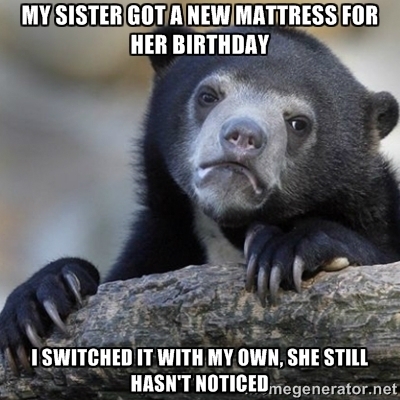 I am a mattress thief