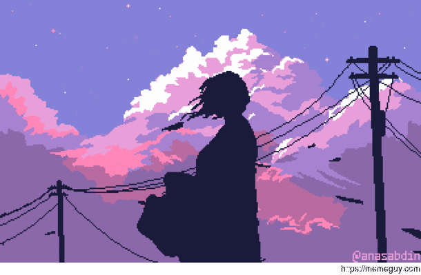 I drew this pixel art scene using  colors and called it stUck 