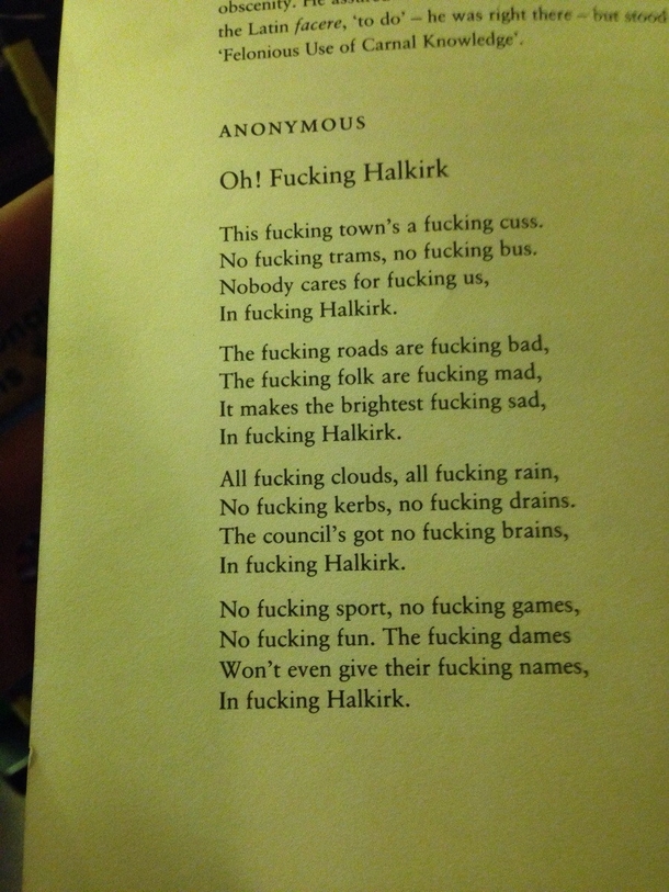 I found this poem in the Children section of my schools library
