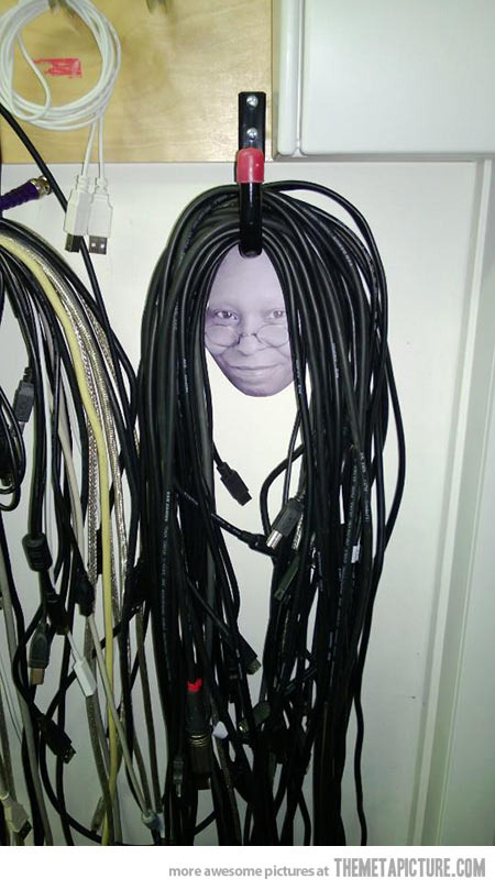 I Googled correct way to store computer cables and this came up