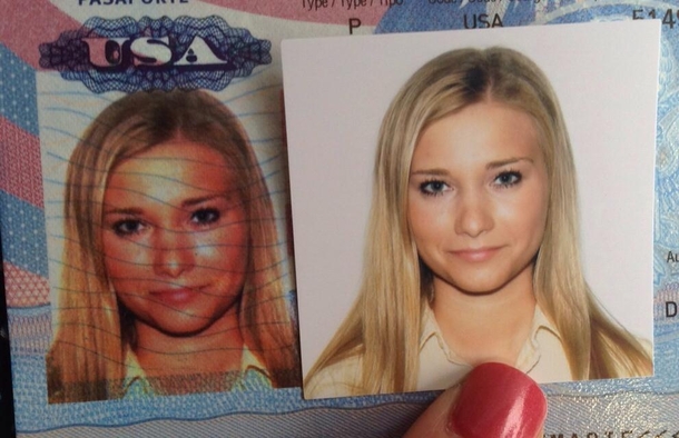 I guess the US State Department decided my passport photo needed a spray tan