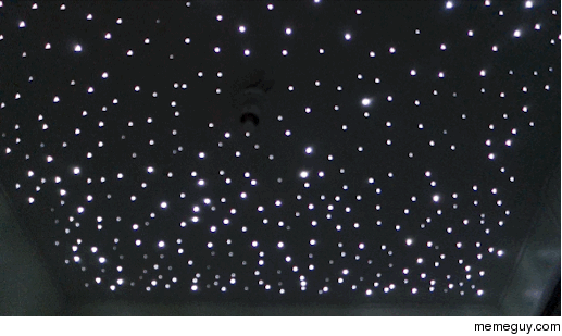 I installed a fiber-optic star ceiling in the nursery Im making for my son due in June