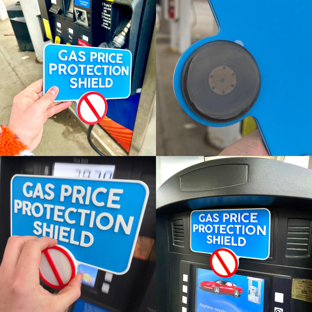 I invented the Gas Price Protection Shield to help ease the pain at the pump these days