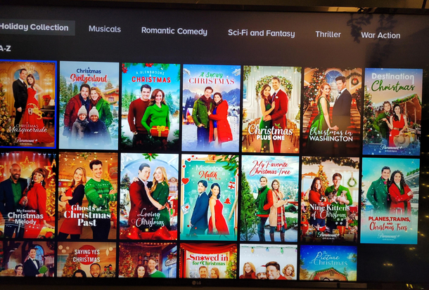 I just cant decide which Christmas film to watch on Paramount they all look so different