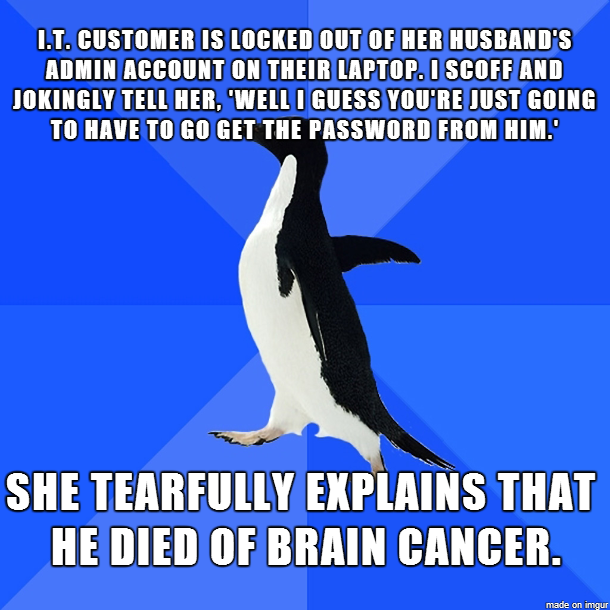 I never made a customer cry before