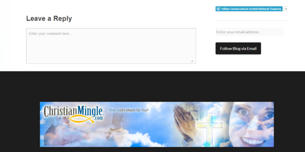 I noticed a familiar face on this Christianminglecom banner