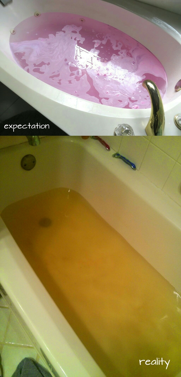 I probably didnt pick the best color bath bomb for my relaxing evening