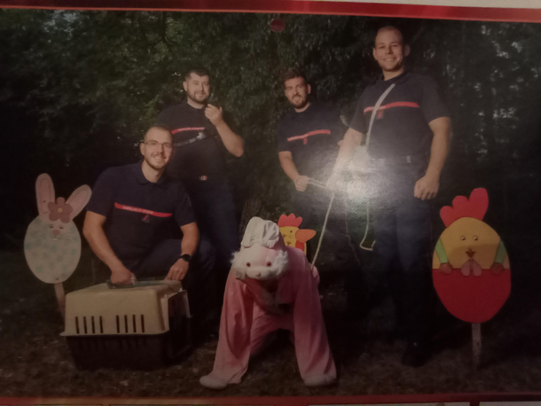 I recently got my towns firemen calendar and took a glimpse at each months photo and here is April
