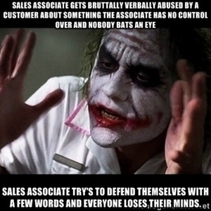 I see this happen quite often and as someone in the customer service industry and it sucks the way people treat us like we have no feelings 