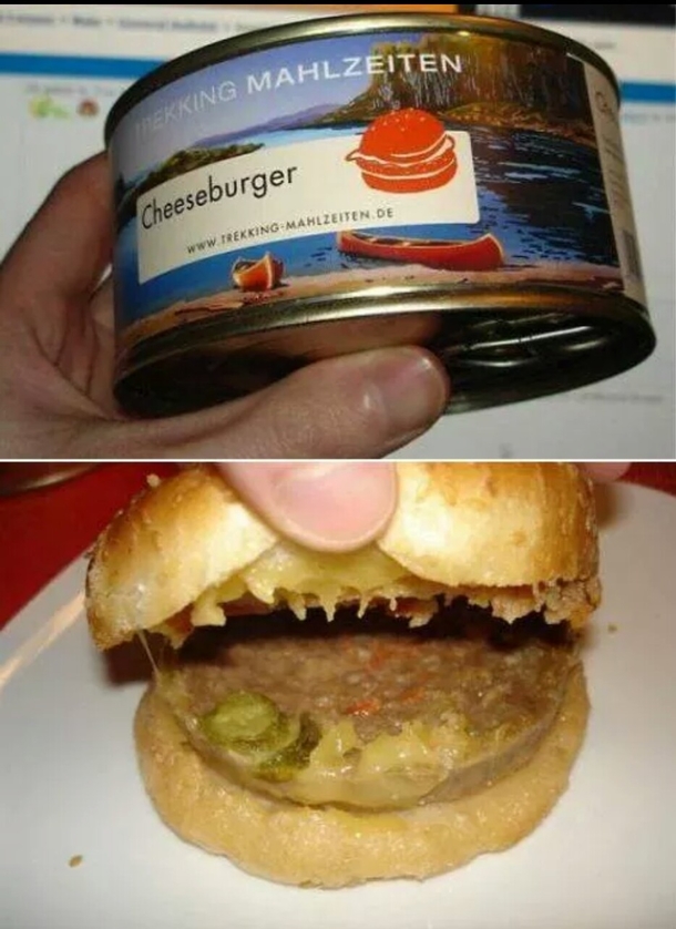 Ill see your Pizzaburger Hotdog and raise you a canned cheeseburger
