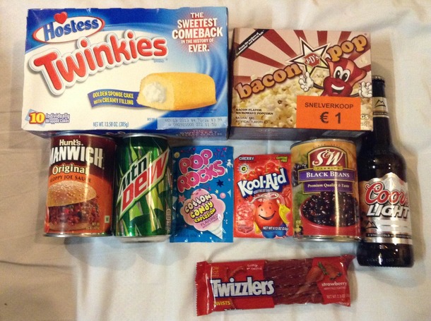 Im spending a year abroad so in honor of thanksgiving my European friends bought the most American things they could find