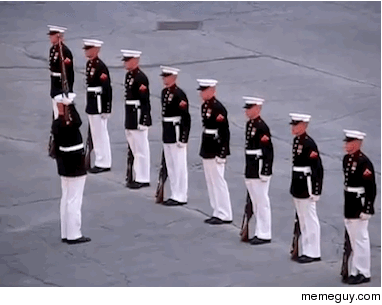 Incredibly rare Marine Silent Drill Team error