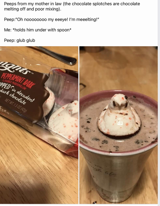 Inspired by other hot cocoa posts I give youpeep murder