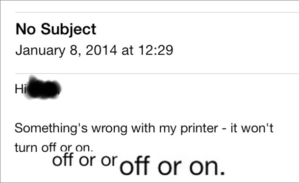 IT guy had to deal with Schrdingers Printer at the office