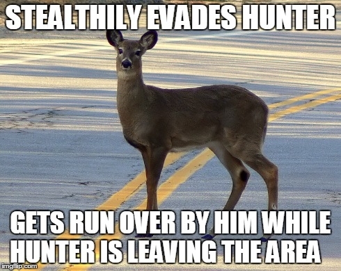 It was actually bad luck deer