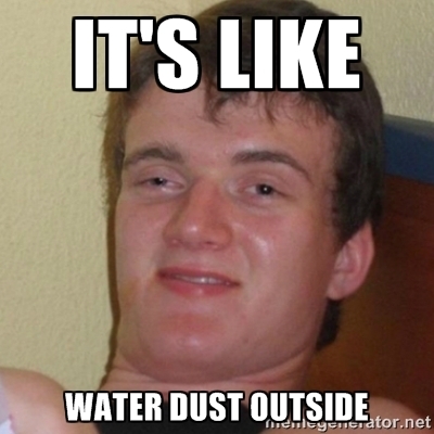 Its snowing in Kansas today my wife said this