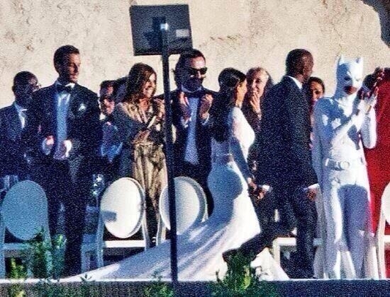 Jaden Smith wore a white batman costume to Kim and Kanyes wedding