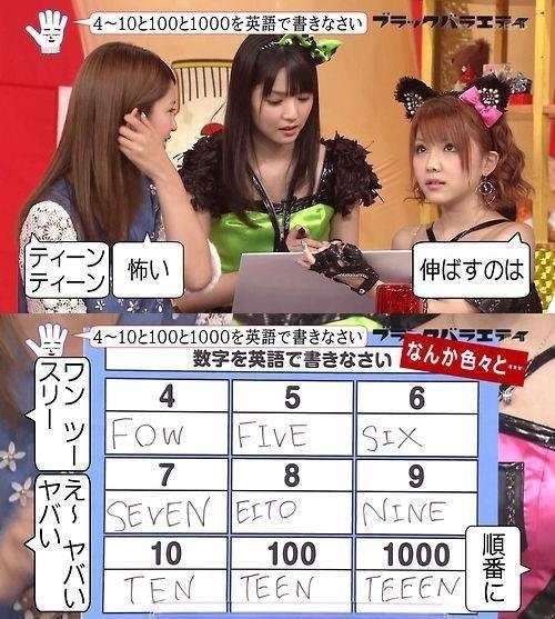 Japanese people try to spell numbers in English