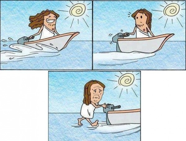 Jesus boating