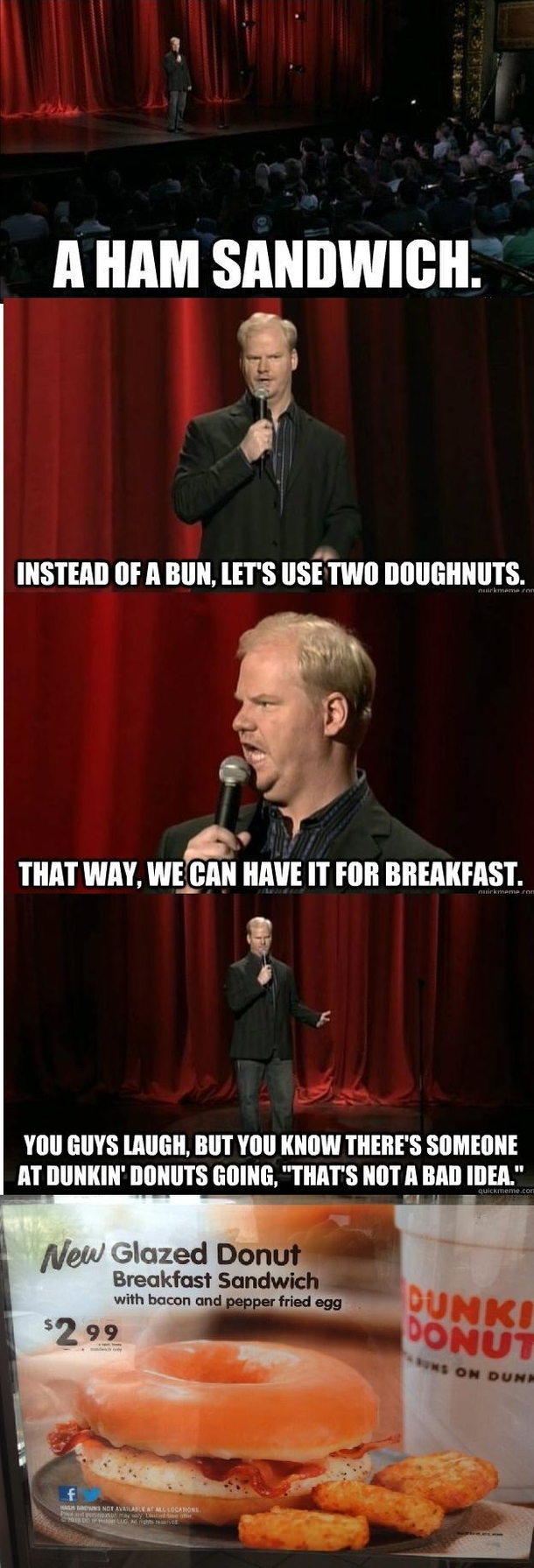 Jim Gaffigan near perfectly predicts the future of food