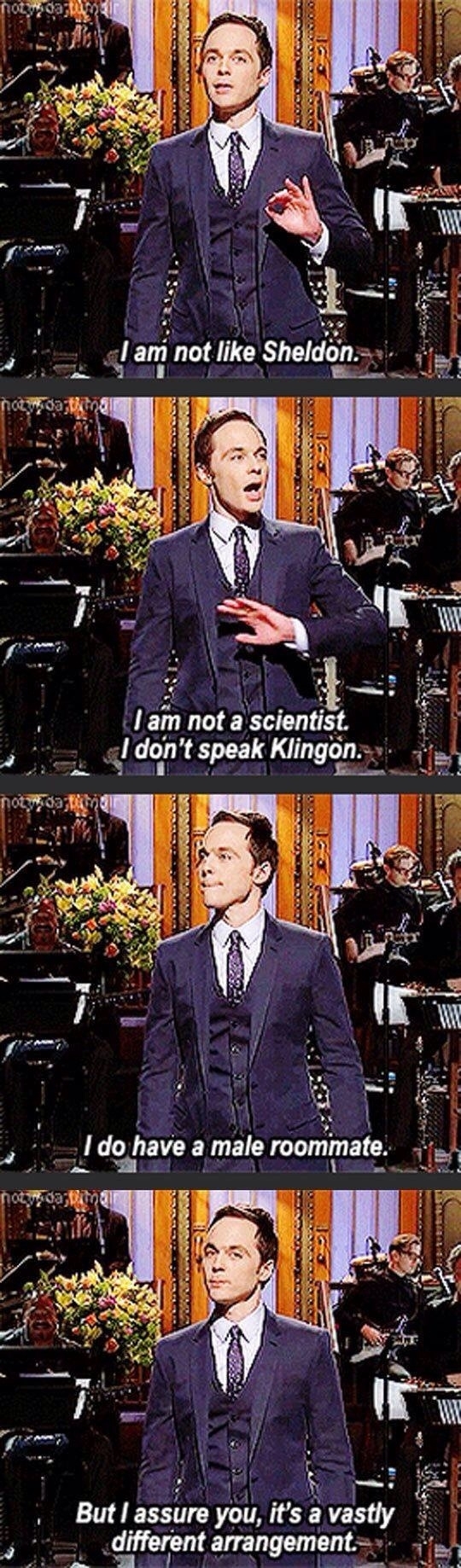 Jim Parsons comparing himself with Sheldon