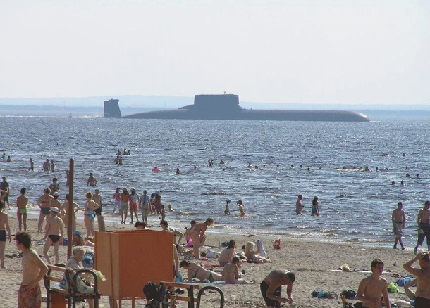 Just an ordinary day at the beach - in Russia