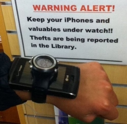 Keep your iPhones and valuables under watch