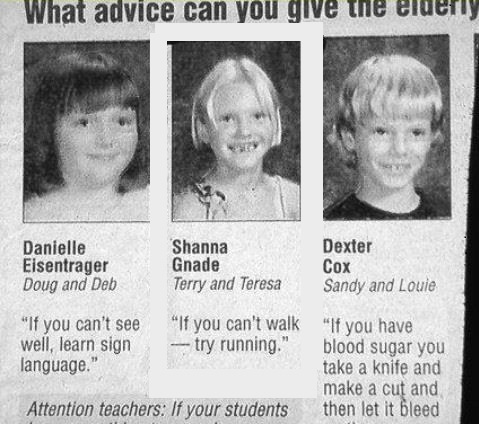 Kids give the best advice