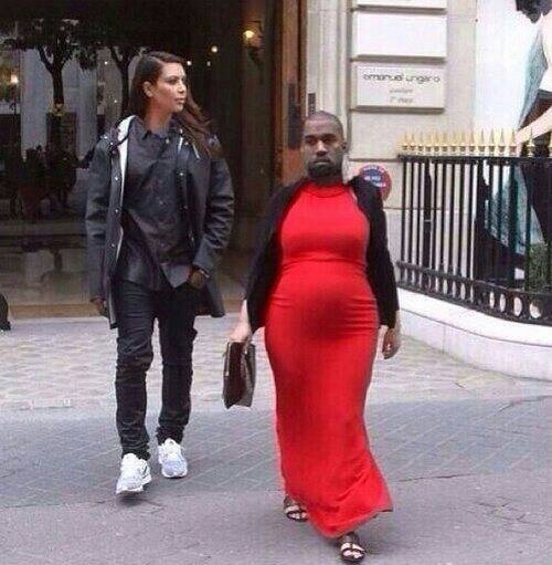 Kim and Kanye face swap