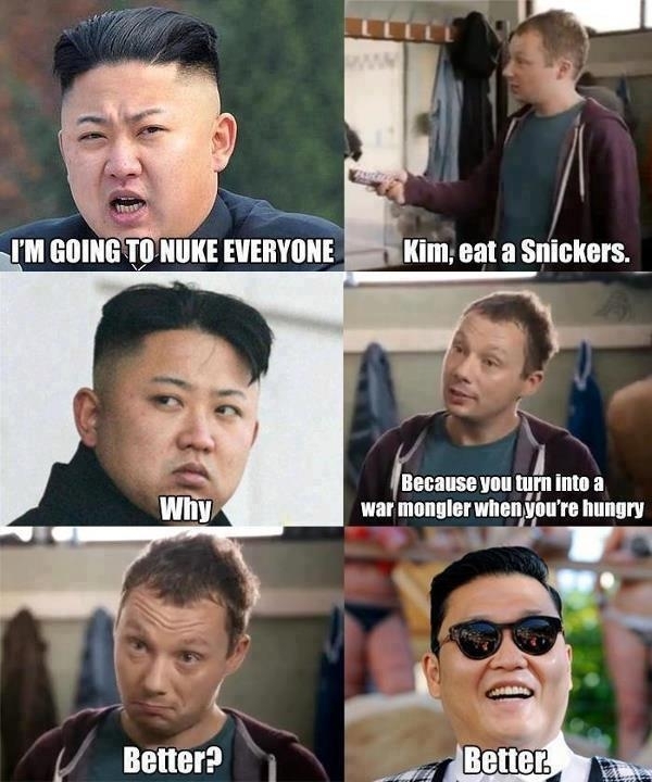 Kim eat a snickers