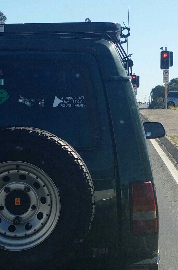 Living in Australia saw this sticker replacing the family sticker