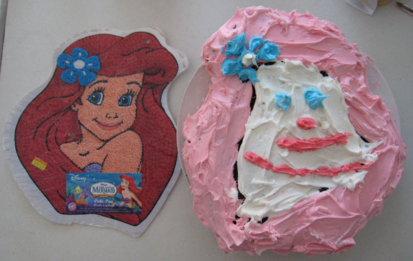Made my little sister an Ariel cake for her birthday Nailed it
